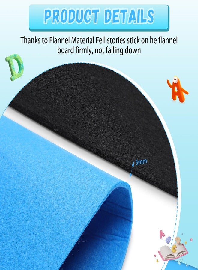 Poen لوحتان من اللباد من بوين، مقاس 41 × 29 بوصة، للأطفال الصغار، قصص من اللباد، أنشطة لعب، مجموعة أدوات للعب، مناسبة لرياض الأطفال، تعليق على الحائط، هدايا عيد ميلاد للأولاد والبنات، أنشطة تعليمية منزلية، أزرق، أسود - Image 3